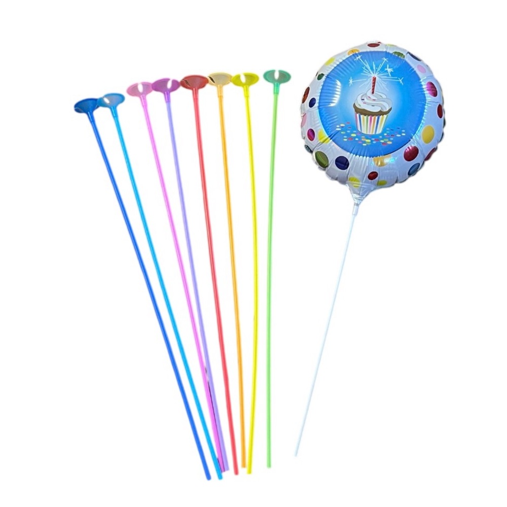 Colorful Balloon Sticks with Cupcake Foil Balloon